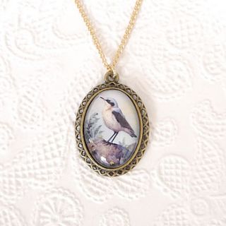 vintage style bird pendant by maria allen boutique