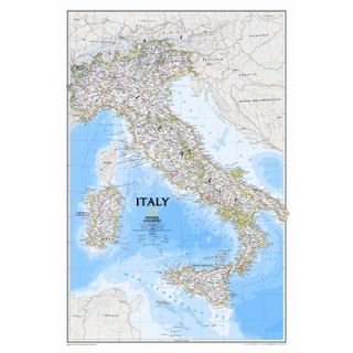 National Geographic Maps Italy Classic Wall Map