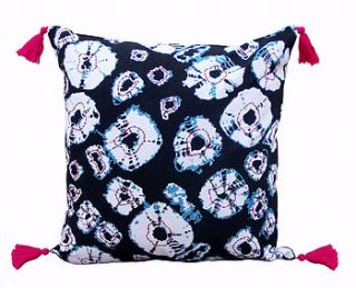 shibori cushion cover by plum chutney