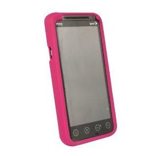 Sprint Branded HTC Evo 3D Protective Cover Silicone Rubber Gel Skin Case Raspberry PINK Cell Phones & Accessories