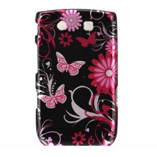 NEW PINK BUTTERFLY FLOWER HARD CASE COVER FOR BLACKBERRY TORCH 9800 9810 PHONE Cell Phones & Accessories