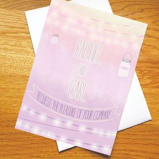 'summer nights' pastel wedding invitation by vintage love stationery
