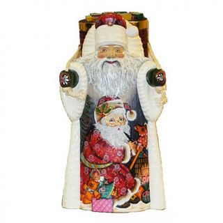 Kurt Adler 11.5" Czar Treasures Wooden Santa with Backpack