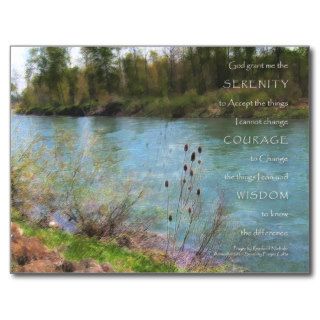 Serenity Prayer River Post Cards