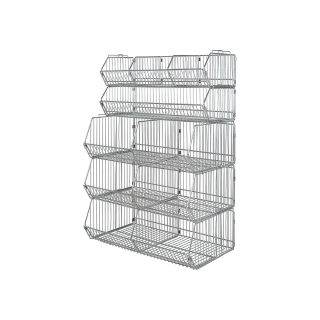 Quantum Storage Stationary Basket Unit — 36in.W x 18in.D x 63in.H, Model# 1836BC6C  Wire Basket Shelving