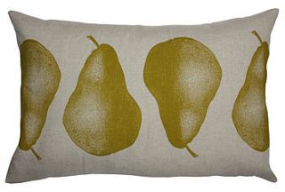 pear cushion by the estate yard