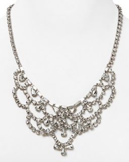 FOREVER by Fallon Clear Stone Open Bib Necklace, 18"'s