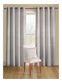 Rib plain curtain range in white