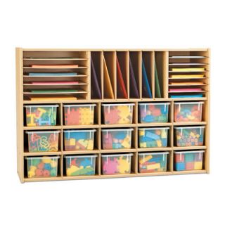 Young Time Sectional Storage Cubbie with Clear Trays