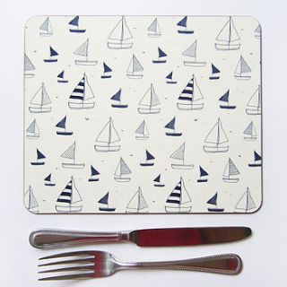 set of four yacht placemats by charlotte macey