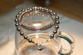 bracelet made with swarovski beads by madison belts