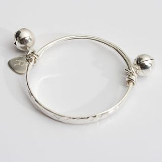 personalised baby christening anklet by carole allen silver jewellery