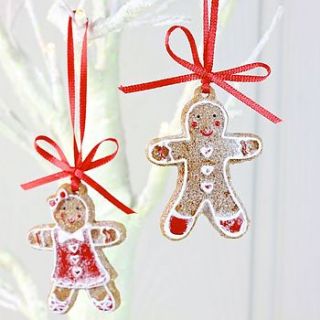 gingerbread person hanging decoration by lisa angel homeware and gifts
