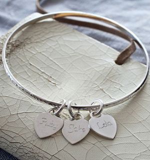 sterling silver loved ones bangle by hurley burley