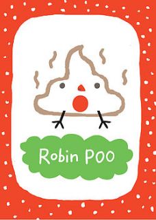'robin poo' christmas card by loveday designs