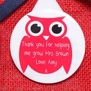 owl key ring magnet or bottle opener by red berry apple