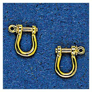 Mark Edwards 14K Gold Shackle Left and Right Earring  Boating Equipment  Sports & Outdoors