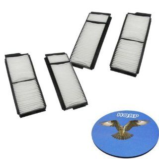 HQRP KIT 4pcs Cabin Air Filters for Mazda 3 2004 / 2005 / 2006 / 2007 / 2008 / 2009 Microfilter plus HQRP Coaster Automotive
