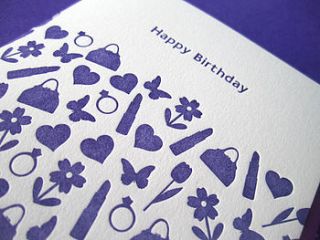 letterpress girl's birthday card by lovat press