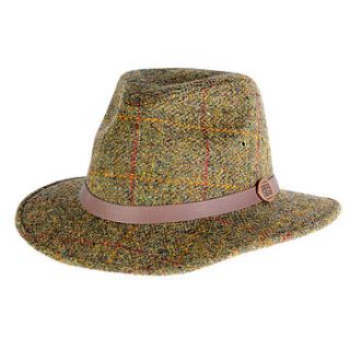 'aviemore' harris tweed fedora hat by eureka and nash