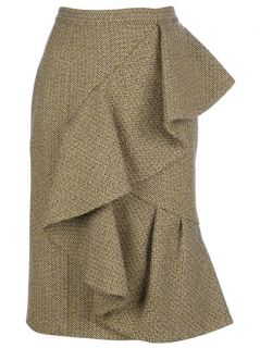 Burberry Prorsum Ruffle Wool Skirt