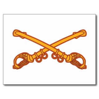 Cavalry Branch Insignia Crossed Sabers Post Card