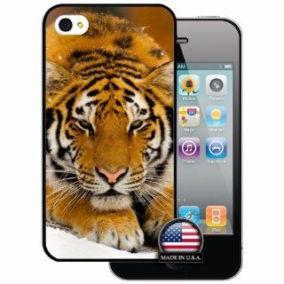 Animals Other Animals Winter snow animals orange tigers feline mammals Plastic Case Cover for iPhone 4/4S Cell Phones & Accessories