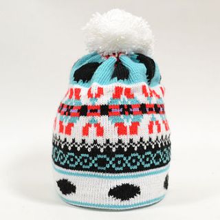 cormack ice cave bobble beanie by k nit
