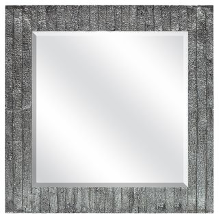 Silver Wood Grain Square Mirror MCS Industries Mirrors