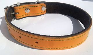 luxury leather dog collar by artisan satchels