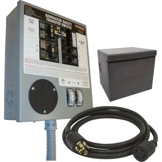 Generac Pre-Wired Manual Transfer Switch — Expands to 10 Circuits, 30 Amps, Model# 6294  Generator Transfer Switches