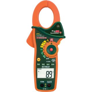 Extech Instruments 1000 Amp Clamp Meter with IR Thermometer — True RMS, Model# EX830  Thermometers