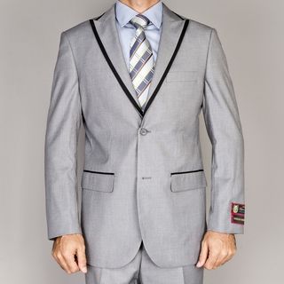Men's Grey Modern Lapel Suit Suits