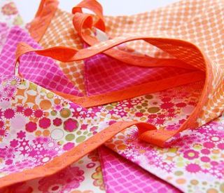 cotton fabric bunting 'tropical dream' by hollie lollie