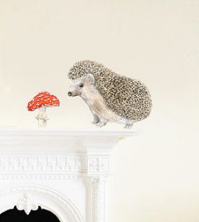 hedgehog wall stickers by chocovenyl