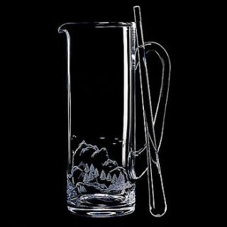 alpine scene crystal cocktail jug by inkerman london