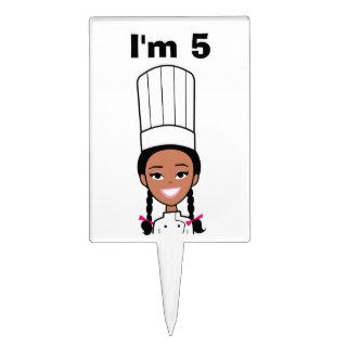 African American Chef Cake Pick Topper