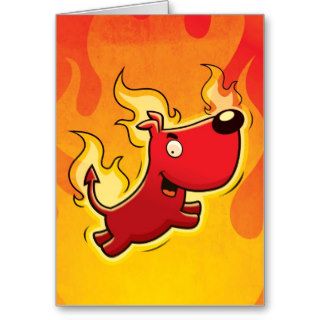 Cartoon Devil Dog Card