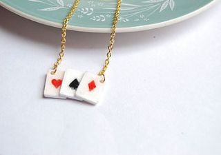 layered playing card necklace by kirstin stride