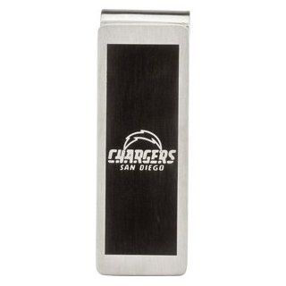 Stainless Steel X San Diego Chargers Team Name & Logo Money Clip Jewelry