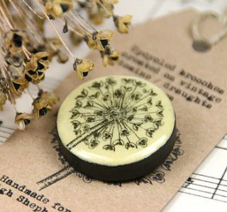 allium vintage draughts domino brooch by leighshepherd designs