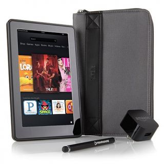 Kindle Fire 7" Display Dual Core 8GB, Wi Fi Tablet with Carrying Case and Wall