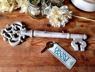 key shaped key rack by the hiding place