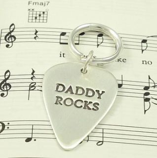 personalised silver plectrum by melinda mulcahy