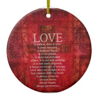 Love Is Patient Love Is Kind Bible Verse Christmas Tree Ornament
