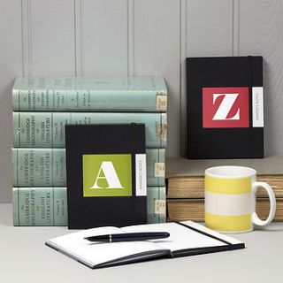 personalised alphabet notebook by quirky gift library