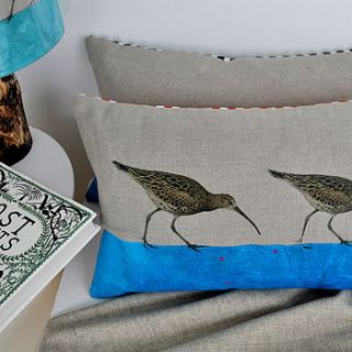 curlew linen cushion by mogwaii design