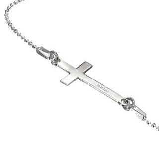 personalised cross necklace by anna lou of london