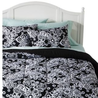Xhilaration® Damask Comforter Set   Black/White