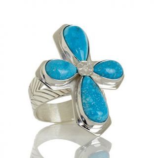 Jay King Turquoise "Cross" Sterling Silver Ring